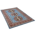 thumbnail image 6 of Rugsotic Carpets Hand Tufted Wool Eco-Friendly Area Rugs - 4'x6', Rectangle, Light Blue Red, Modern Contemporary Design, High Pile Handmade Anti Skid Rugs for Living Room, Bed Room (K00S15), 6 of 10