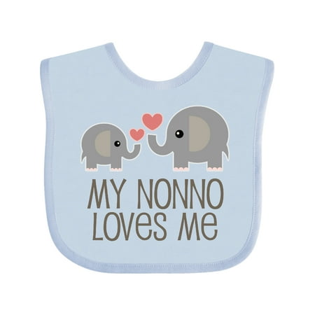 

Inktastic My Nonno Loves Me Grandson Gift Baby Boy or Baby Girl Bib