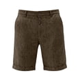 thumbnail image 5 of Wrtxtat Mens Casual Shorts Italian Style Adjustable Waist Front Button down Naples Shorts with Pockets Fashion Summer Beach Business Golf Shorts Coffee M, 5 of 8