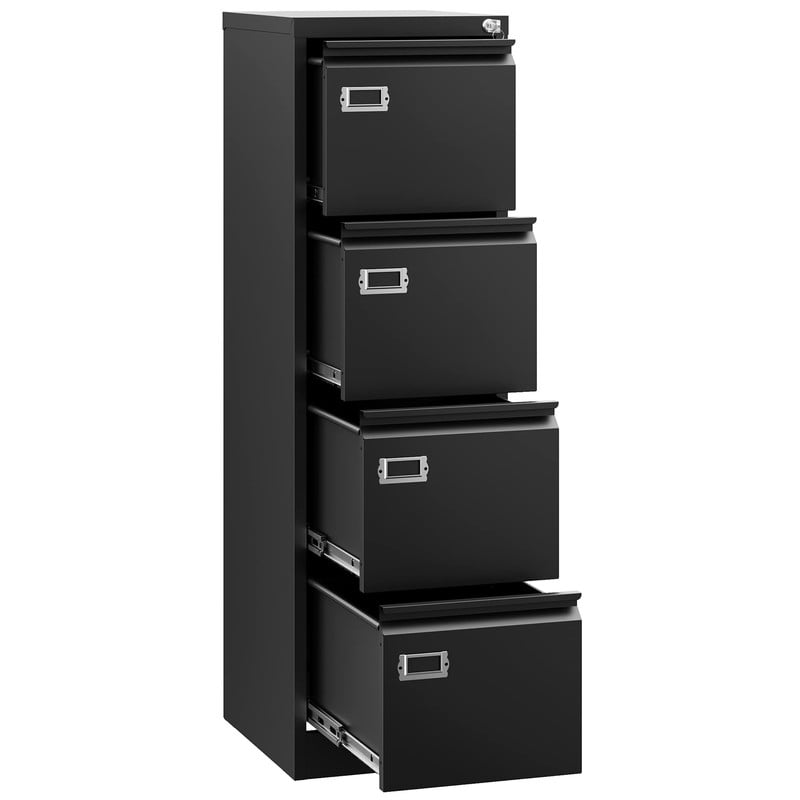 MIIIKO 4 Drawer File Vertical Filing with Lock