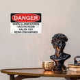 thumbnail image 3 of Metal Sign, Danger Sign - WHEN ALARM SOUNDS VACATE ROOM HALON 1301 BEING DISCHARGED, Rust Free With 4 Pre-drilled Holes Waterproof, Fade and Scratch Resistant, 3 of 7
