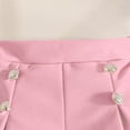 thumbnail image 5 of XZNPDUCQ Toddler Baby Girl Smocked Outfit Ruffle Halter Shirt Flared Pants Set Toddler Bell Bottom Outfit Summer Clothes Playwear Beach Outfits 9-12 Months,Pink, 5 of 9