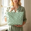 thumbnail image 3 of Polka Dot Glossy Waterproof Tote Bag Large Capacity Handheld Shoulder Bag For Daily Shopping Travel Beach Weekend Outdoor Storage Fashion Accessory Supply, 3 of 4