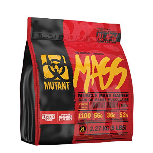 Forbipasserende ubehag Kejser Mutant Mass Weight Gainer Protein Powder with a Whey Isolate, Concentrate,  and Casein Protein Blend, for High-Calorie Workout Shakes, Smoothies and  Drinks, (2.27 Kg), Strawberry Banana - Walmart.com