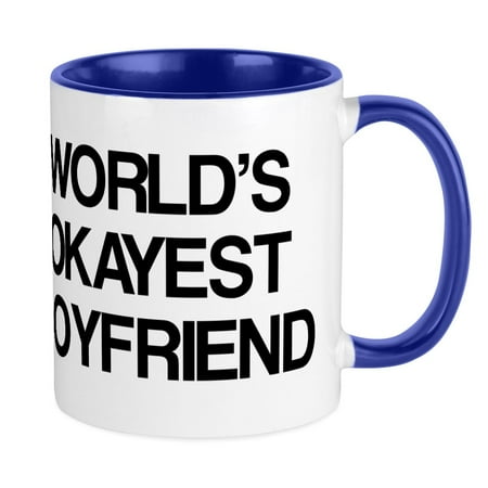 

CafePress - World s Okayest Boyfriend Mug - Ceramic Coffee Tea Novelty Mug Cup 11 oz