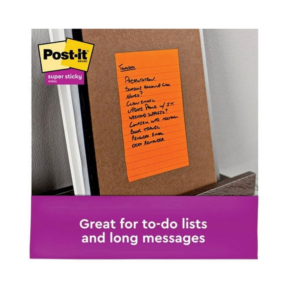 Pads in Energy Boost Collection Colors, Note Ruled, 5" x 8", 45 Sheets/Pad, 4 Pads/Pack | Bundle of 2 Packs