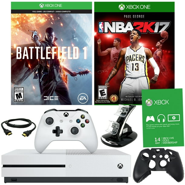 Xbox One S 500GB Battlefield 1 Bundle With NBA 2K17 and Accessories