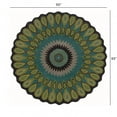 thumbnail image 4 of 8â€™ Round Green Peacock Feather Area Rug, 4 of 5