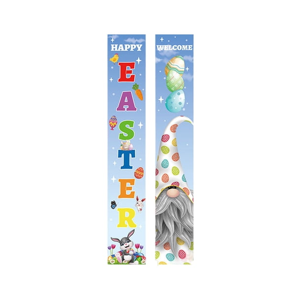 Matsuzay Celebra la Pascua con estilo con coloridas banderas de cortina para puerta de colores surtidos. Alta solidez del color. Kits de decoración para fiestas FHJDL-02