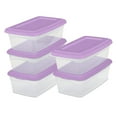 thumbnail image 1 of Sterilite Ensemble de (5) Boîtes 5.7 litres Lilas, 1 of 5