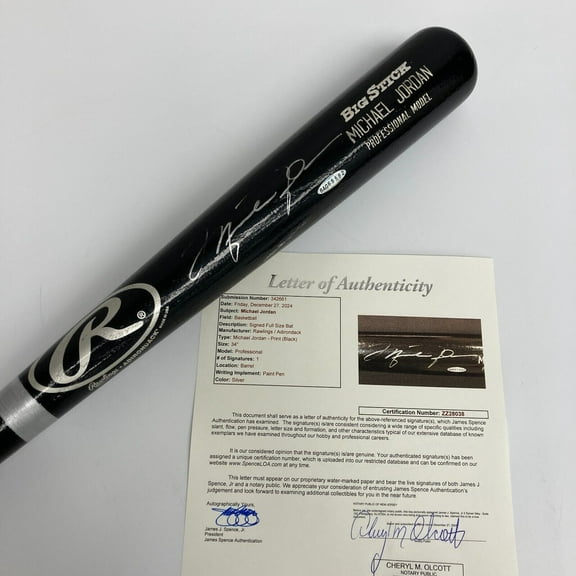 Michael Jordan Signed 1994 Rawlings Game Model Baseball Bat JSA COA  UDA