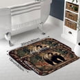 thumbnail image 6 of Vintage Forest Bear 16x24 Flannel Bath Mat for Bathroom, Anti-Slip Backing Soft Bathroom Rug, Washable Water Absorbent Mat, 6 of 9