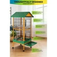 thumbnail image 4 of EDTara Large 64" Bird Cage With Play Center, Features Lockable Casters, Rotating Ring, Removable Tray, Perches, and Ladders for Indoor and Outdoor Use, 4 of 8