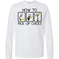 thumbnail image 3 of Inktastic How to Pick Up Chicks Funny Long Sleeve T-Shirt, 3 of 4