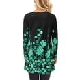 thumbnail image 5 of Abcnature Color Block Print Long Sleeve Tops for Women, Plus Size Round Neck Tunic Pullover, Lace Patchwork Blouse T-shirt Tops Casual Loose Pullover Tops Green XXXXL, 5 of 5