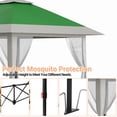 thumbnail image 3 of 13x13 FT Pop-Up Gazebo with Mosquito Netting and UV-Resistant Outdoor,Canopy Tent with Mosquito Netting,Outdoor Patio,Olive Green + Gray, 3 of 6