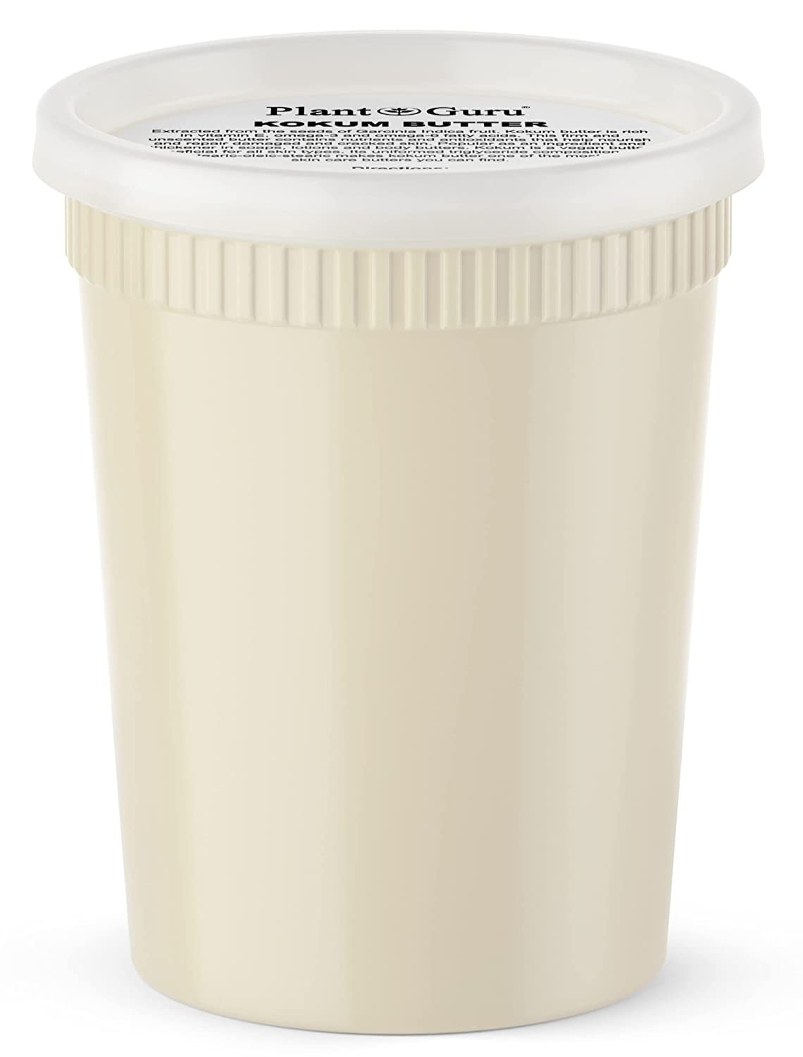 Raw Kokum Butter 32 oz. / 2 lbs. 100% Pure Natural Organic Unrefined Cold Pressed - Great for Skin, Body and Hair Moisturizer, DIY Creams, Balms, Lotions and Soap Making