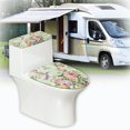 thumbnail image 5 of HELLHERO Hummingbird Rose Toilet Seat Lid Cover Elastic Bottom Toilet Seat Lid Cover Set & Pack of 2 for Toilet Stays in Place Elastic Edge, 5 of 7