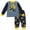 Gray / yellow / black, variant on Construction Raglan Pajama Shirt and Pajama Pants Sleep Set Toddler to Little Kid