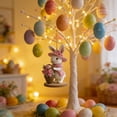 thumbnail image 5 of Wooowa Easter Bunny and Egg Hanging Ornaments with 2D Flat Designs, for Gifts Home Garden and Wall Decoration, 5 of 6
