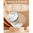 thumbnail image 6 of Totmizby Hands Free Wearable Breast Pump - 12 Levels & 3 Modes Electric Breast Pump with Remote Control, 140° Soft Silicone Cups, 1200mAh Rechargeable Battery (2 Pack, Gray), 6 of 7