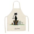 thumbnail image 5 of Kitchen Cotton Linen Aprons For Men Women Cute Cartoon Cat Sleeveless Apron Bibs Home Coffee Shop Cleaning, 5 of 5