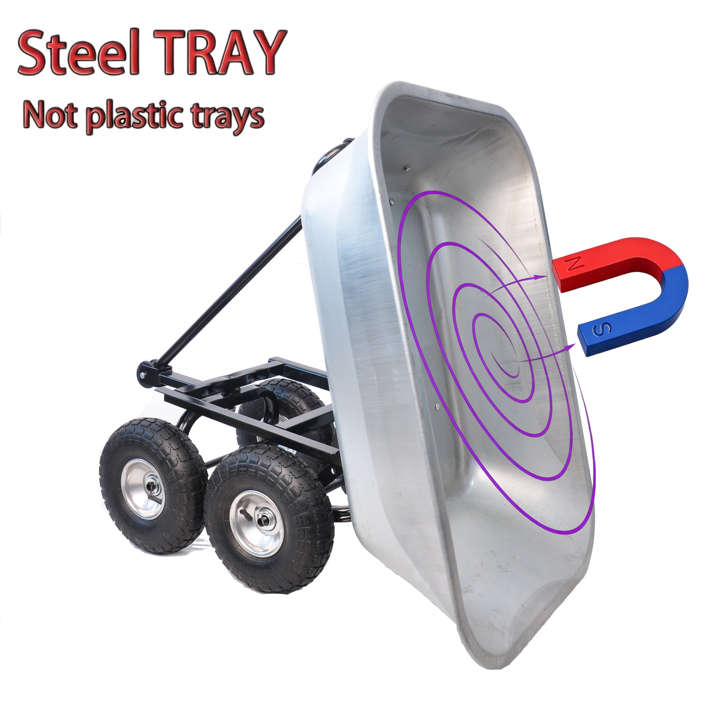 Dump Truck Tool Heavy-Duty Metal Durable Dump Design for Garden Flower Soil Fertilizer Stones Transport