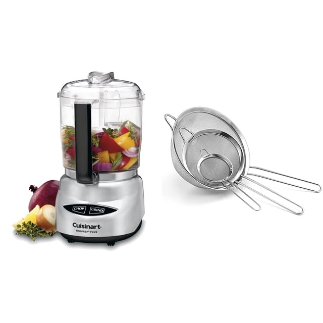 Procesador de alimentos Cuisinart Mini Prep Plus para 4 tazas con 3 coladores de malla