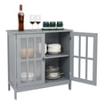 thumbnail image 4 of Kitchen Sideboard Buffet Entertainment Center with Storage Cabinet, Sideboard Buffet Server Storage Cabinet Console Table with shelf and doors for Living Room Dining Room, Gray, LJ3297, 4 of 9