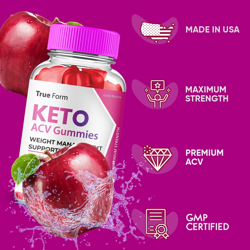 True Form Keto ACV Gummies, Official True Form Gummies, Maximum Strength, 2 Month Supply (2 Pack)