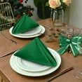 thumbnail image 6 of Ruvanti Cloth Napkins Set of 12, 18x18 Inches Napkins Cloth Washable, Soft, Durable, Absorbent, Cotton Blend. Table Dinner Napkins Cloth for Hotel, Christmas Parties, Restaurant, Wedding - Dark Green, 6 of 9
