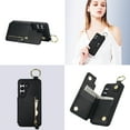 thumbnail image 4 of Cutyskin for Samsung Galaxy A54 5G Wallet Case【RFID Blocking】 with Card Holder Cash Pocket Zipper Bills Slot, Soft PU Leather Magnetic Back Folio Kickstand, Finger Ring Holder Hook Case, Black, 4 of 9