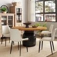 thumbnail image 4 of Set of 4 Modern ‎Faux Leather Dining Chairs, PU Cushion Seat Back，Metal Legs for Kitchen Dining Room Side Chair, 4 of 6