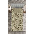 thumbnail image 3 of Ambesonne Abstract Quilted Bedspread Set 2 Pcs, Florals Bud Swirls, Twin Size, Brown and Khaki, 3 of 3