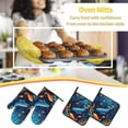 thumbnail image 5 of Salouo Whimsical Underwater Fantasy for Oven Mitts and Potholders BBQ Gloves-Oven Mitts and Pot Holders Non-Slip Cooking Gloves for Cooking Baking Grilling (4-Piece Set), 5 of 6