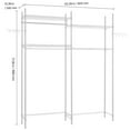 thumbnail image 4 of KFFKFF Storage Racks Above Washer and Dryer, Quad-Level Laundry Room Air-Drying Stand with Hanging Rod and Hooks, Dual-Row Flexible Washer Racks for Space Optimization, 4 of 9