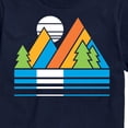 thumbnail image 3 of Instant Message - Retro Mountains Sunset - Men's Short Sleeve Graphic T-Shirt, 3 of 6