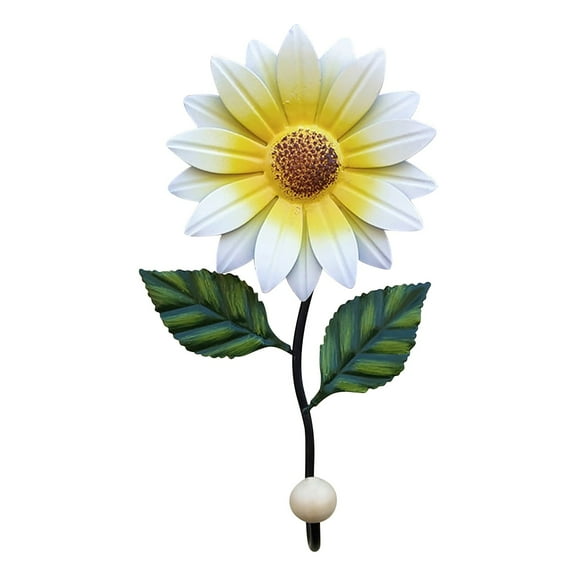 Wall Hooks under $5! CQCYD Sunflower Wall Hook, Metal Flower Coat Hanger, Decorative Wall Hooks for Keys Jackets, Heavy Duty Iron Wall Art for Bedroom Living Room, Rose Themed Home Decor