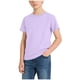 thumbnail image 2 of Blusas y camisas de manga corta con cuello redondo, color liso, para niños, camisetas de manga corta con cuello redondo, tallas medianas y grandes, top informal y cómodo, top de poliéster para niña, 2 of 7