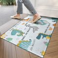 thumbnail image 4 of LightBlue Cartoon Dinosaurs Name Pattern Door Rugs,Washable Non Slip Door Mats Indoor,Decorative Door Mats,Entry Mat Indoor for Entrance,Bedroom,Kitchen,Bathroom,17"x30", 4 of 6