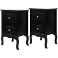 HSUNNS Set of 2 Nightstand Bedroom Bedside Table with Drawers Storage, Country Style Night End