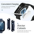 thumbnail image 5 of Goton 2 Pack Waterproof Case for Apple Watch Series 9 8 7 Screen Protector 45mm, Tempered Glass Hard PC Shockproof Cover Back Bumper for iWatch, 5 of 14