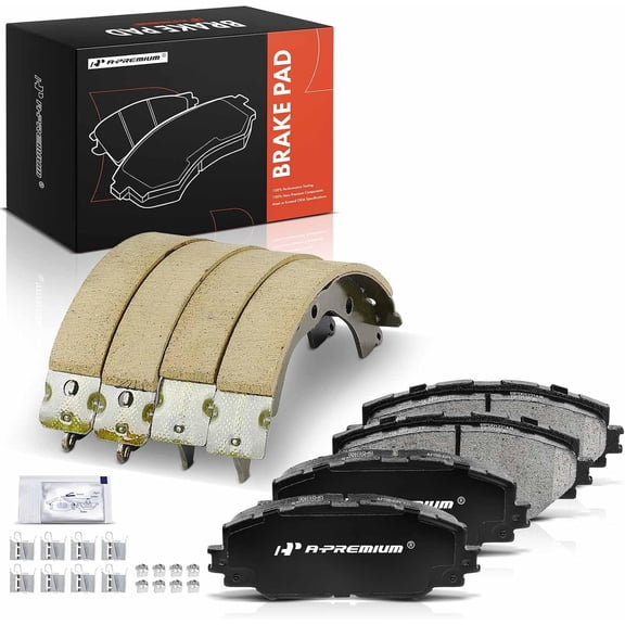 A-Premium Front and Rear Ceramic Brake Pads Set Compatible with Toyota & Scion Models - Corolla 2009-2015, xD 2008-2014, 8-Pack
