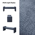 thumbnail image 4 of Tina's Home 58'' Upholstered Bench Chenille Boucle Modern Accent Bench End of Bedroom Entryway Slate-Blue, 4 of 7