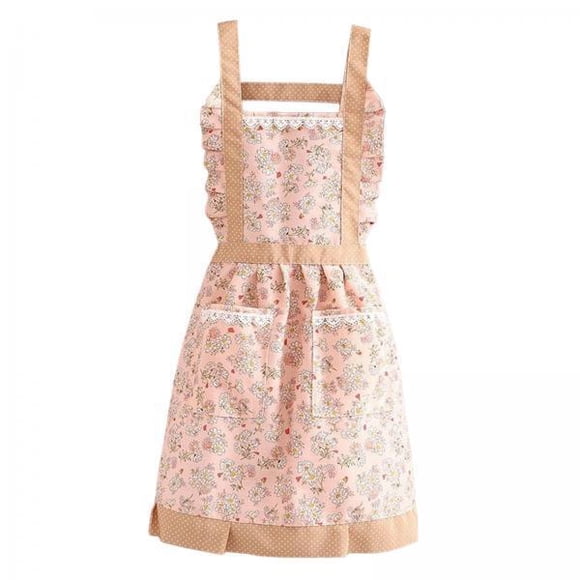 Delantal de cocina,Delantal de taller mujer delantal de cocina para hornear,Delantal de cocina resistente al aceite con bolsillos Cocinar,Delantal de chef Cafetería Delantal de jardinería