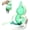 Green, variant on Glass Gourd Water Bottle, Chinese Drinking Gourd Bottle, Leak Proof Beverage Bottle with Tassel, Portable Sports Water Bottle for Outdoor Home Decor (Green)