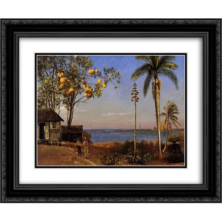 Albert Bierstadt 2x Matted 24x20 Black Ornate Framed Art Print 'A View in the Bahamas'