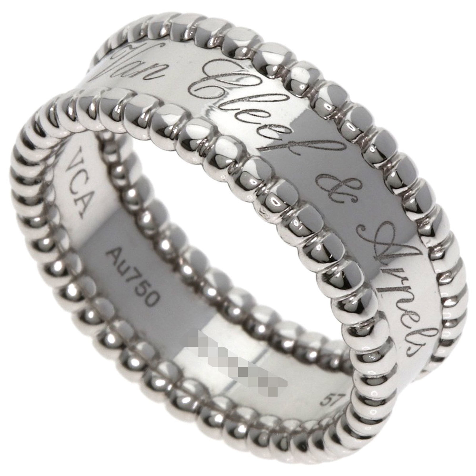 Pre-Owned Van Cleef & Arpels Perle Senior Tulle #57 Ring in 18K White Gold for... (Good)