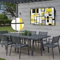 thumbnail image 6 of Outdoor TV Cover 68x42x4.5in, Nordic Mid Century Splicing Rectangle Weatherproof TV Screen Protector with Zipper, Yellow Grey Black Squares Outside Television Cover Fits Up to 70-75", 6 of 9