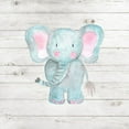 thumbnail image 3 of Robinson, Tamara 15x15 Black Modern Framed Museum Art Print Titled - Watercolor Elephant, 3 of 5